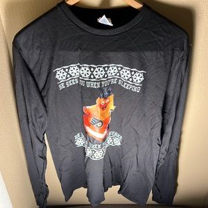 NHL Men’s Flyers Gritty Holiday Sweater Tee Color Black Size Medium